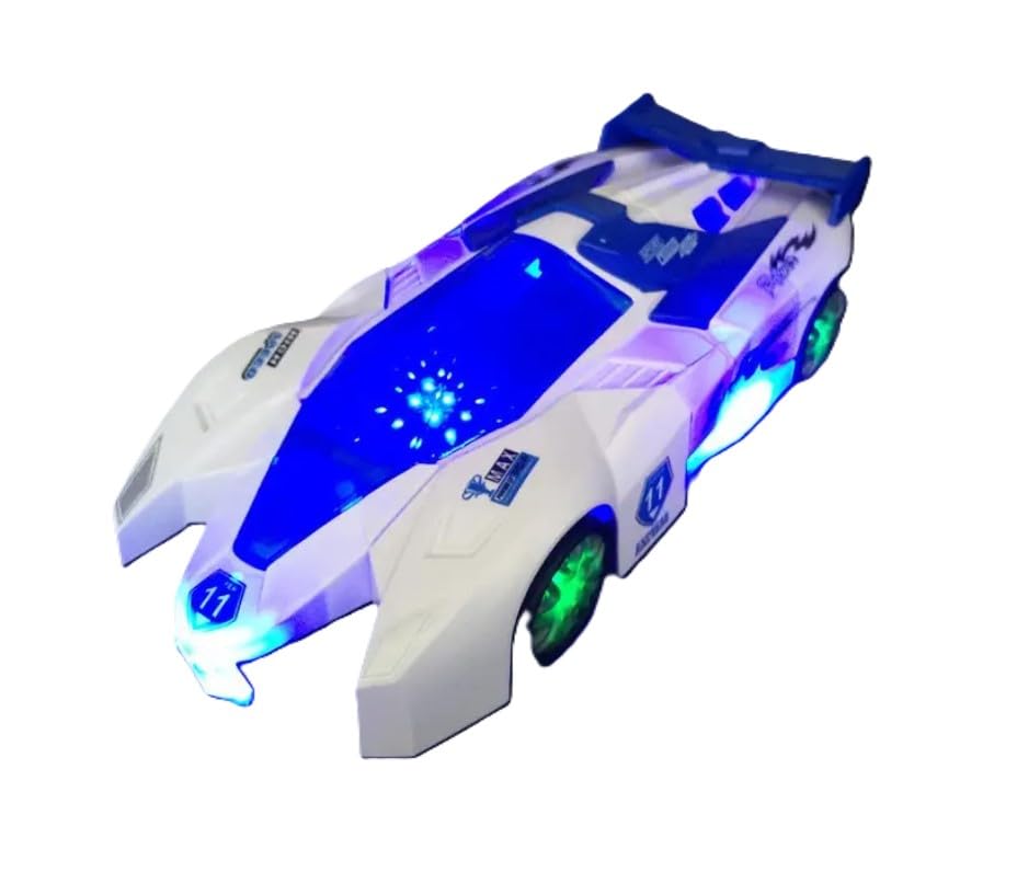 KRIREEN Speed Racer Electric Universal Deformation Car Toy Car with Lights and Music Racing Car 3+ Years Old Boys and Girls, Best Gift for Kids & Children (Multicolor), (Pack of 1) 3