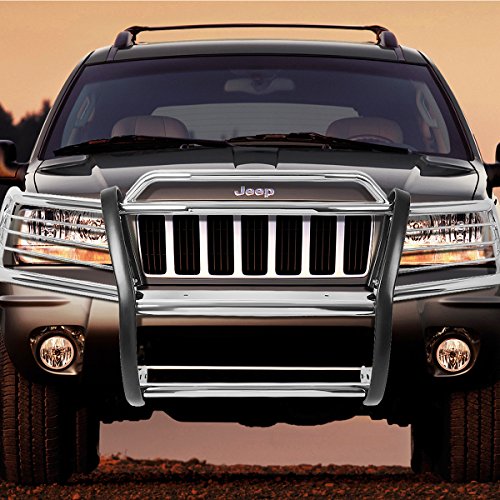 Image of DNA MOTORING GRILL-G-044-SS Front Bumper Brush Grille Guard Compatible with 99-04 Grand Cherokee WJ