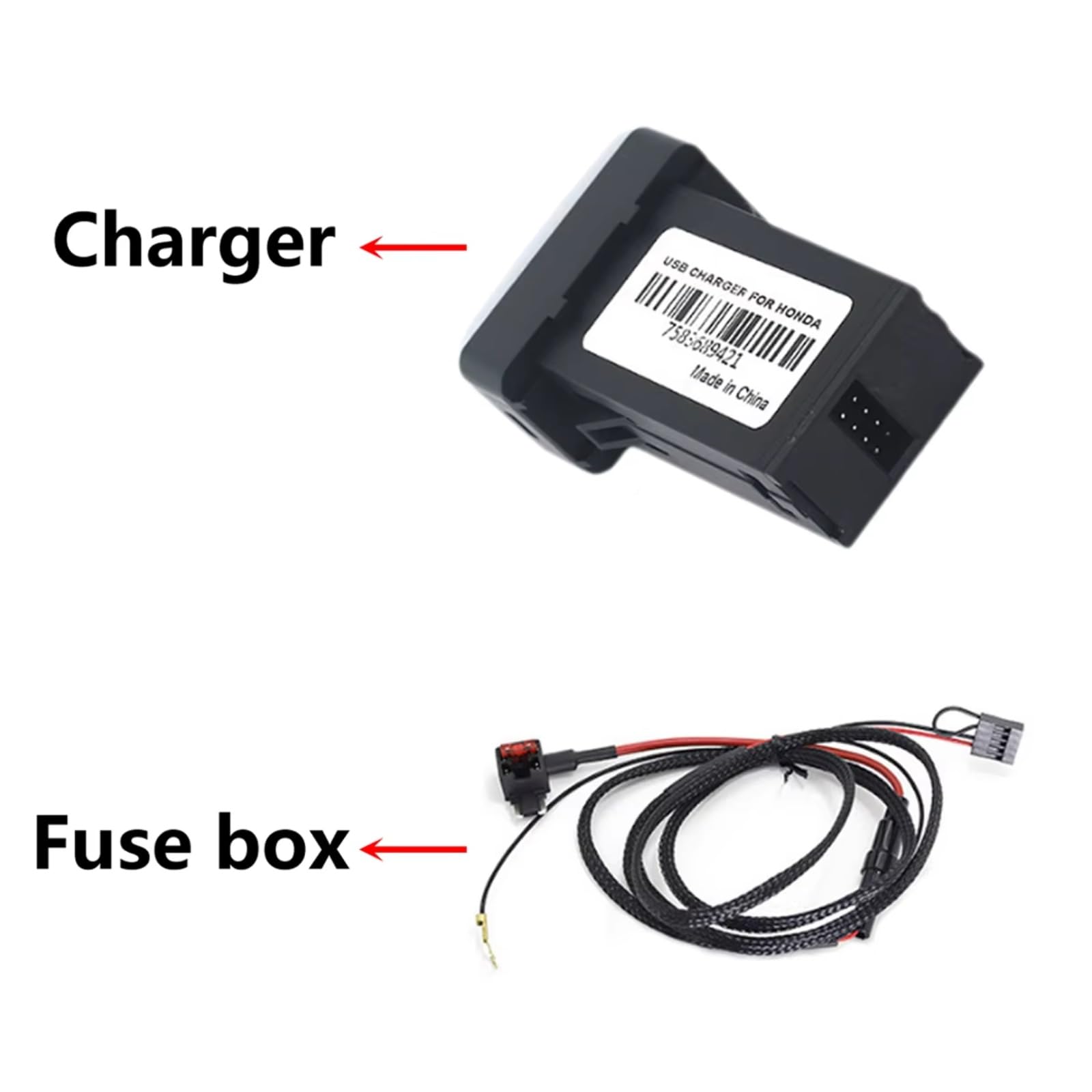 Consola Central con Puerto USB Compatible con Accord para Civic PD QC3.0 Accesorio Adaptador Corriente Carga Rápida para Cargador De Coche Puerto USB AUX Repuesto