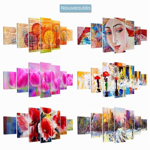 Startonight Grand Format Art Encadré Lever Du Soleil, Impression De Photos Sur Toile XXL Imprimée Tableau Motif Moderne Déco d'Art 7 pieces Tendu Sur Chassis 100 x 240 cm – vue 9