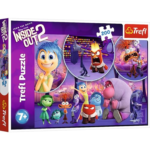 Trefl 13305 Inside Out 2, Feelings 200-Piece Colourful Puzzle with Heroes of the TV Series, Creative Entertainment, Game for Children from 7, Multicoloured