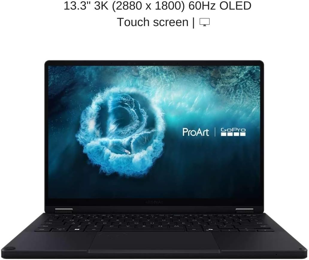 HIDevolution [2026] ASUS ProArt PX13 GoPro HN7306EAC Black 13.3" 3K OLED Touch, 3.0 GHz Ryzen Al Max+ 395, AMD Radeon, 128 GB LPDDR5X RAM, 1 TB PCIe SSD, Windows 11 Pro