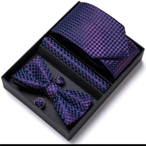 Set de 6 Corbatas en Caja de Regalo Azul