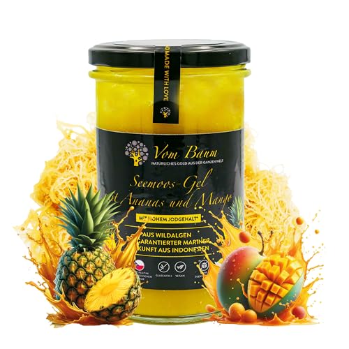Seealgen-Gel mit Ananas und Mango 545 ml (470 g) - Wild Geerntete moos - Laborgetestet