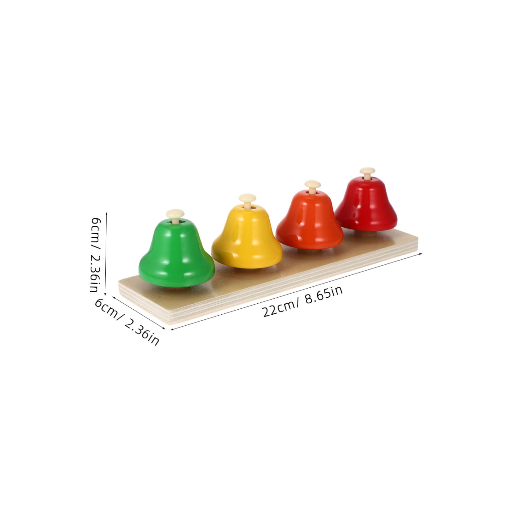 Juego de 2 Instrumentos de Percusión Infantil de Madera y Cobre, Juguetes de Campana Que Promueven la Coordinación Mano-Ojo y Diferentes Tonos para Niños Pequeños