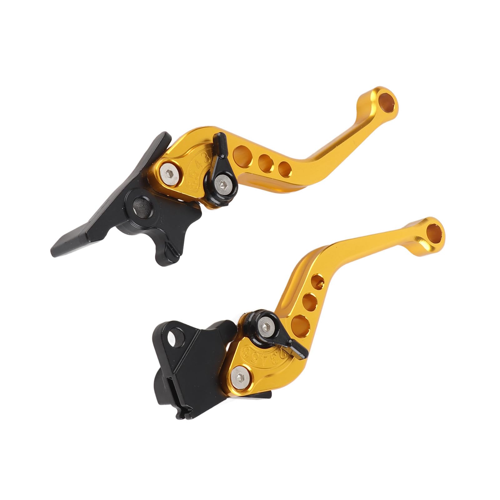 ACOGEDO Pair of CNC Aluminum Motorcycle Clutch Drum Brake Lever Handle with Material Lever Machined Grade of This CNC from Modification Pair Brake LeverBrake HandleDrum (Yellow)