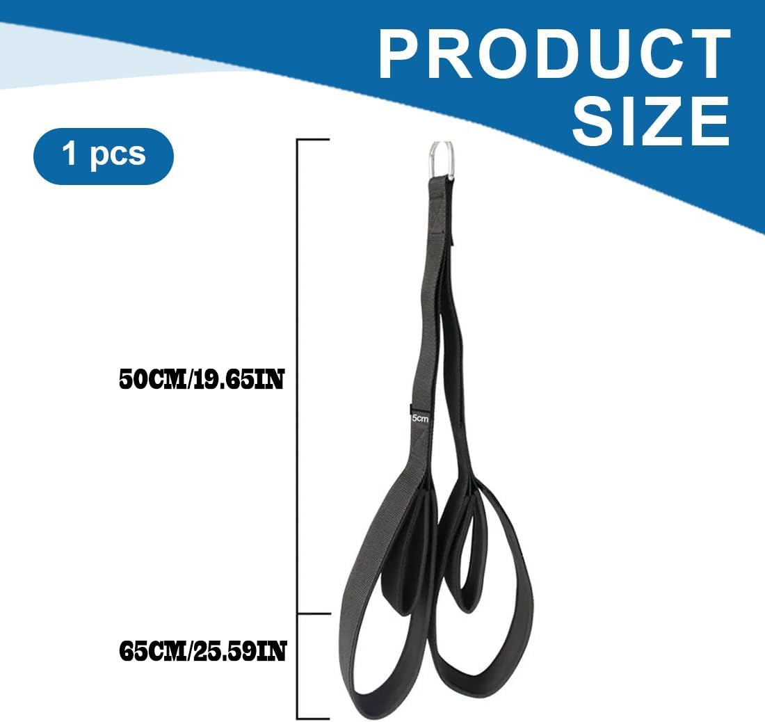 IKOPFLN Corda per Tricipiti con Cavo, Fissaggi per Pull Down con 2 Lunghezze (65cm e 50cm), Cinghie per Estensione Tricipiti, Attrezzatura Palestra per Allenamento a Casa