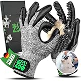 DR Zoo Fellpflegehandschuh für Katze, Hund oder Pferd - (1 Paar, Gr. M) - Handschuh zur Fellpflege aller Katzenhaare und Hundehaare - Waschhandschuh für jedes Tierhaar - Katzen Handschuhe als Bürste