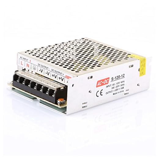 LEDMO 12V 10A 120W Transformador de Potencia, Fuente de Alimentación, Transformador de Voltaje para la Tira de LED