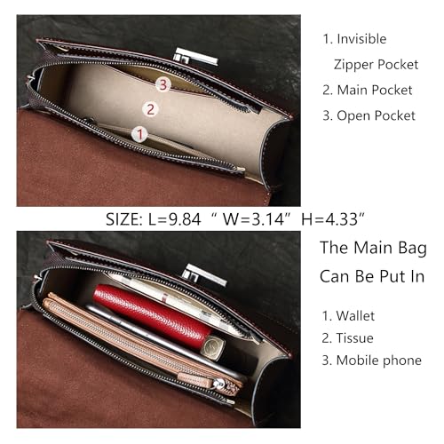 Genuine Leather Women's Bag French Crossbody bag High-end Feel Stick Bag Niche Top Layer Cowhide Handbag4