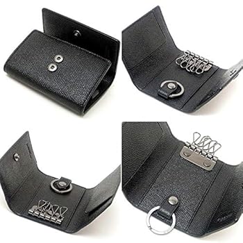 COACH ブラック キーケース ストラップ付き COACH ブラック レザー キーケース【訳あり】 - メルカリ COACH