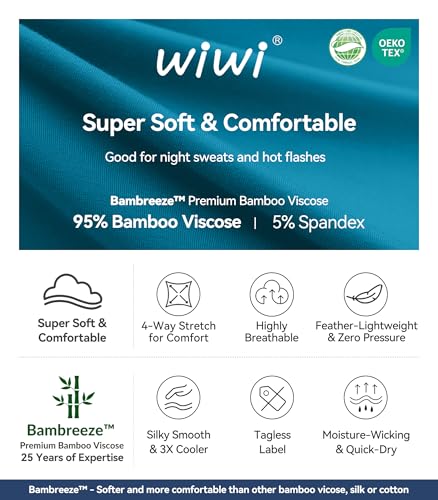 Image of WiWi Viscose from Bamboo Pajamas Set for Women Super Soft Short Sleeve Cooling Summer Plus Size Pjs Sets Sleepwear S-4X