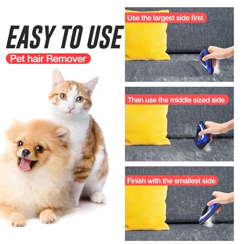 Pet Hair Remover for Car, Triangle Dog Hair Remover for Carpet, Couch, Furniture, Clothes heldhold Reusable Pet Hair Remover Tool for Dog Cat - Image 7