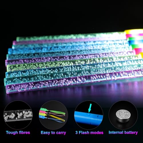 KIMIMARA Leuchtstäbe mit bunter LED-Beleuchtung, Spielzeug für Kinderpartys und Events