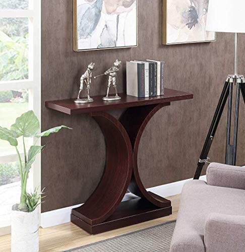 Skinny Console Table-Color Brown -Great for Any Living Space to Display Collectibles Or
