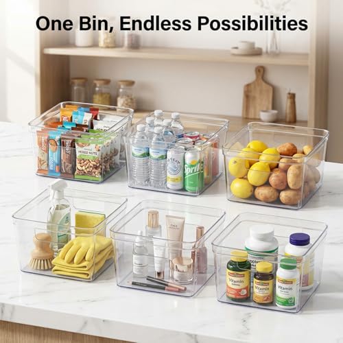 MOONEDGE 8-Pack Transparent Storage Containers - Save 50%