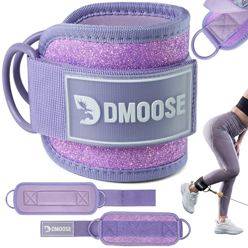 Image of DMoose Ankle Strap for Cable Machine - One Size Fit with Premium Padding, Workout Kickback Ankle Cuffs, Ankle Bands for Working Out, Booty Workouts, Leg Extension, Hip Abductors & Lower Body Exercises