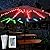 Patio Umbrella String Lights with 16 Color Changing and 12 Modes, Remote Control 104 Ultra Bright LED Beads Waterproof Battery and USB Operated with 8 Light Strings for Patio Umbrellas Camping Tents