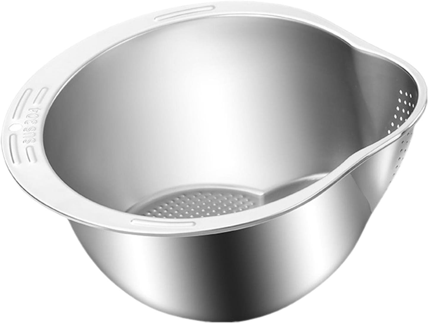 Rice Washing Bowl, Stainless Steel Sloping Bottom Rice Washing Filter, Rice Washing