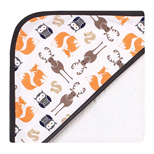 Image of Hudson Baby Unisex Baby Cotton Rich Hooded Towels, Fox, One Size