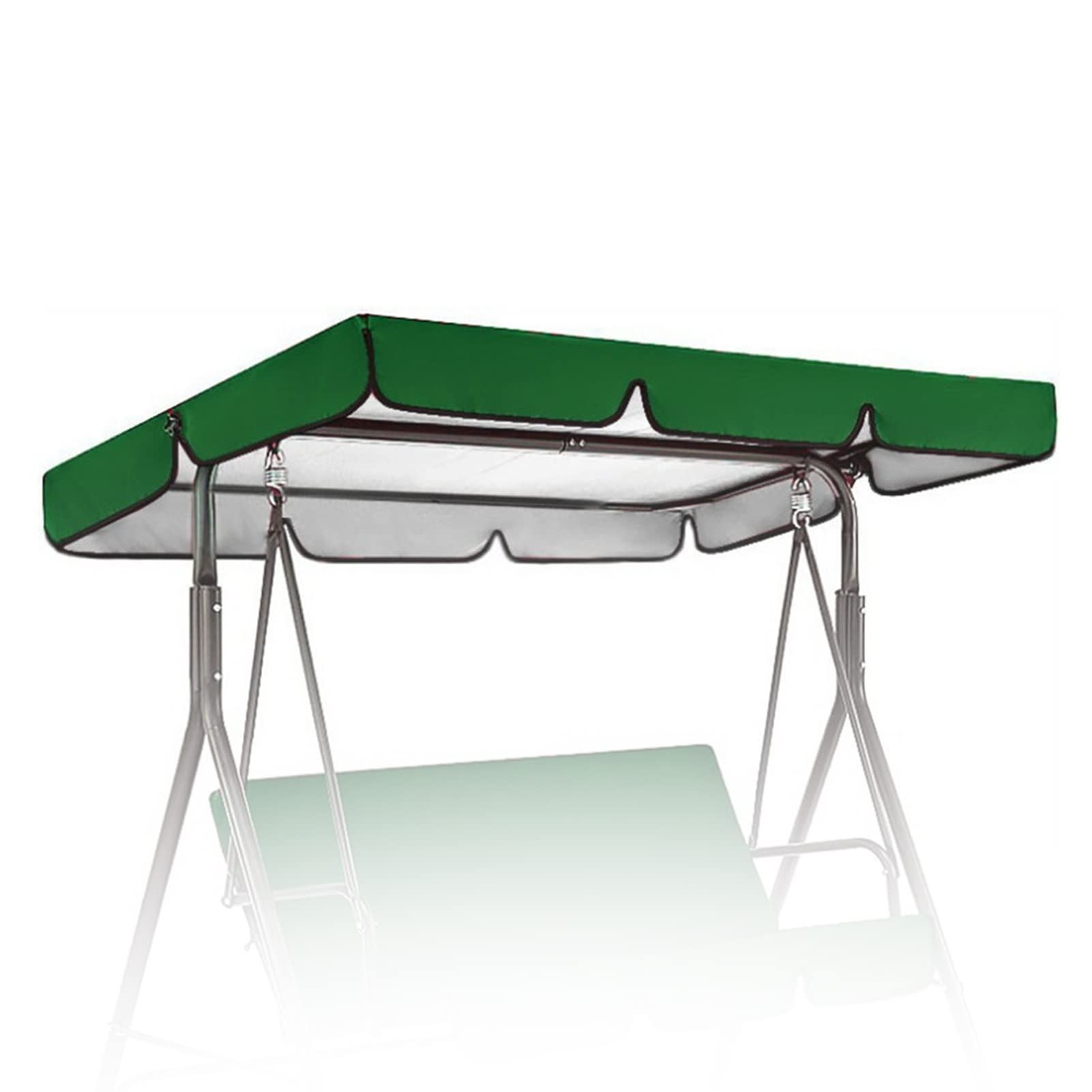 Bagasi Dark Green Replacement Canopy For Swing Seat, Swing Chair Canopy Replacement, 2 & 3 Seater Hammock Cover With 4 Reinforced Corner Pockets, Waterproof Sun Shade,,190 * 132 * 15Cm
