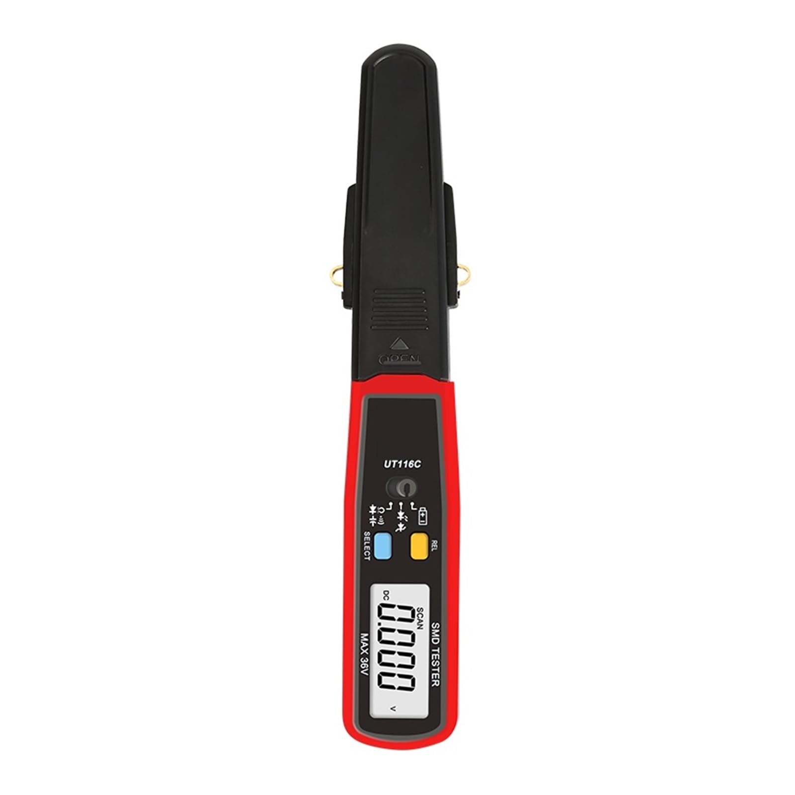 UT116C SMD Tester 36V Napięcie Pomiar Baterii Obrotowa Pęseta Dioda LED Rezystor Kondensator Tester