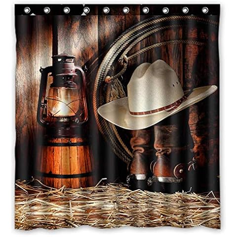 FMSHPON American West Rodeo Cowboy Waterproof Polyester Fabric Bathroom Shower Curtain 66x72 Inches Cover