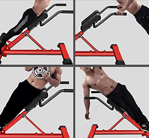 romeinse stoel Multifunctionele Romeinse Stoel, Zitbank, Druk Bank, Gym Home Hyperextensie Romeinse Stoel, Krachttraining Fitness Vetverbranding Machine (Color : Red) - Image 3