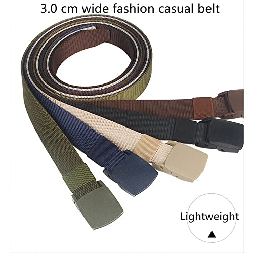 Belts Men Women, Heavy Duty Nylon Tactical Military Belt with Quick Release POM Buckle, 3cm Wide 110 - 170cm Length, 2 Pack4