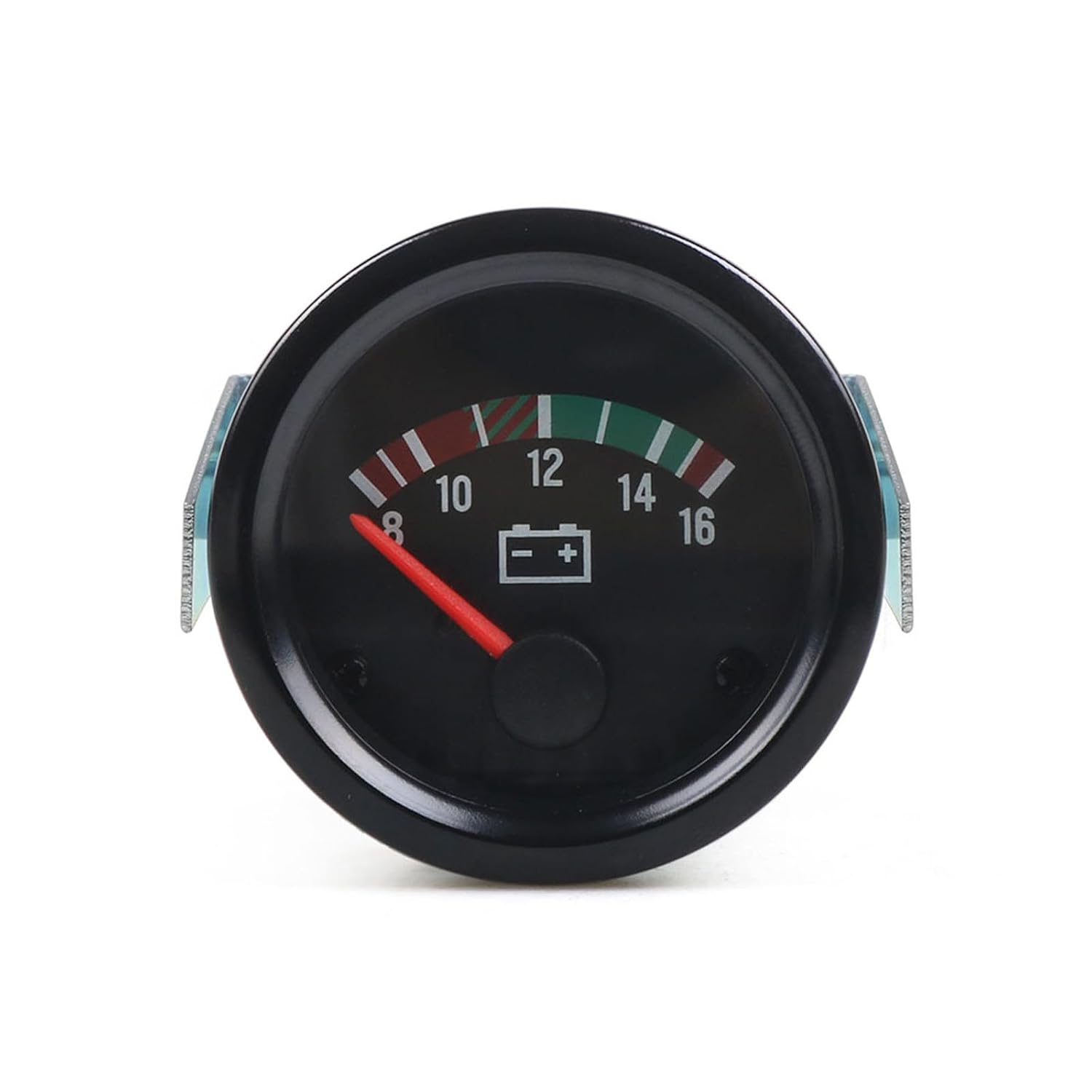 Dyno Racing 2" 52mm Electronic Car Voltmeter Pointer Volt Gauge Voltage Meter Yellow Light Car Meter Read 8-16V