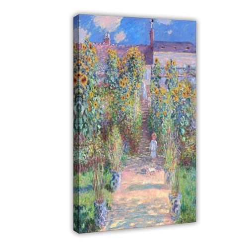 Toile Monet Jardin à Vétheuil pour décoration salon lumineux