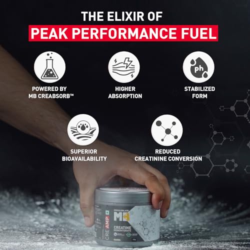 MuscleBlaze Creatine Monohydrate CreAMP™, Trustified Certified Creatine (Unflavoured, 100 g / 0.22 lb, 33 Servings) - Image 5