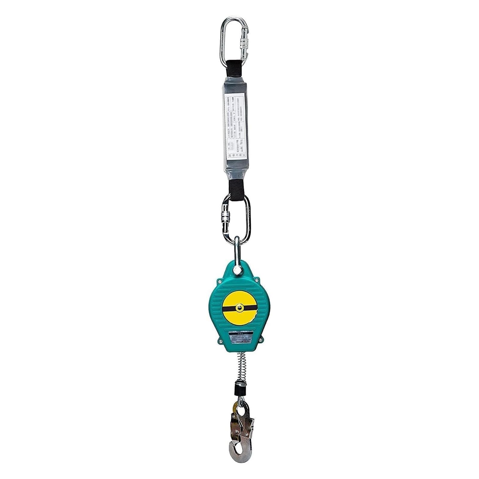 Self-Retracting Lifeline with Buffer Bag, Fall Protection Retractable Lanyard for Roofing & Construction, Shock Absorber, 3M, 5M, 7M, 10M, 15M, 20M(20M)