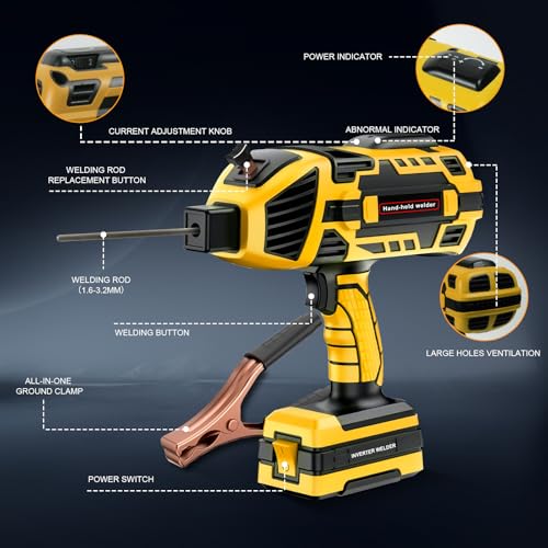 Image of TRQWH Portable Welding Machine 110V Handheld Welder | IGBT Inverter, 5 Variable Current Adjustment, Fit 1 /16 inch-1 /8 inch Welding Rods, for DIY /Home Repair /Farm Maintenance /Automotive