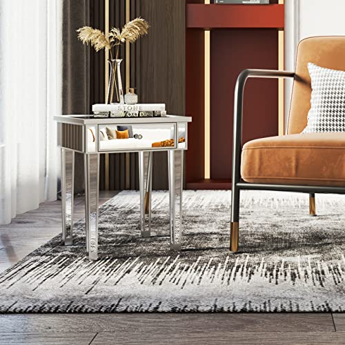 VINGLI Mirrored End Table with...