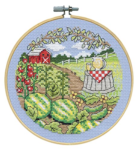 Image of Summer Counted Cross Stitch Kit with Hoop