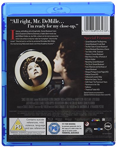 Sunset Boulevard [Blu-ray] [1950] [Region Free]