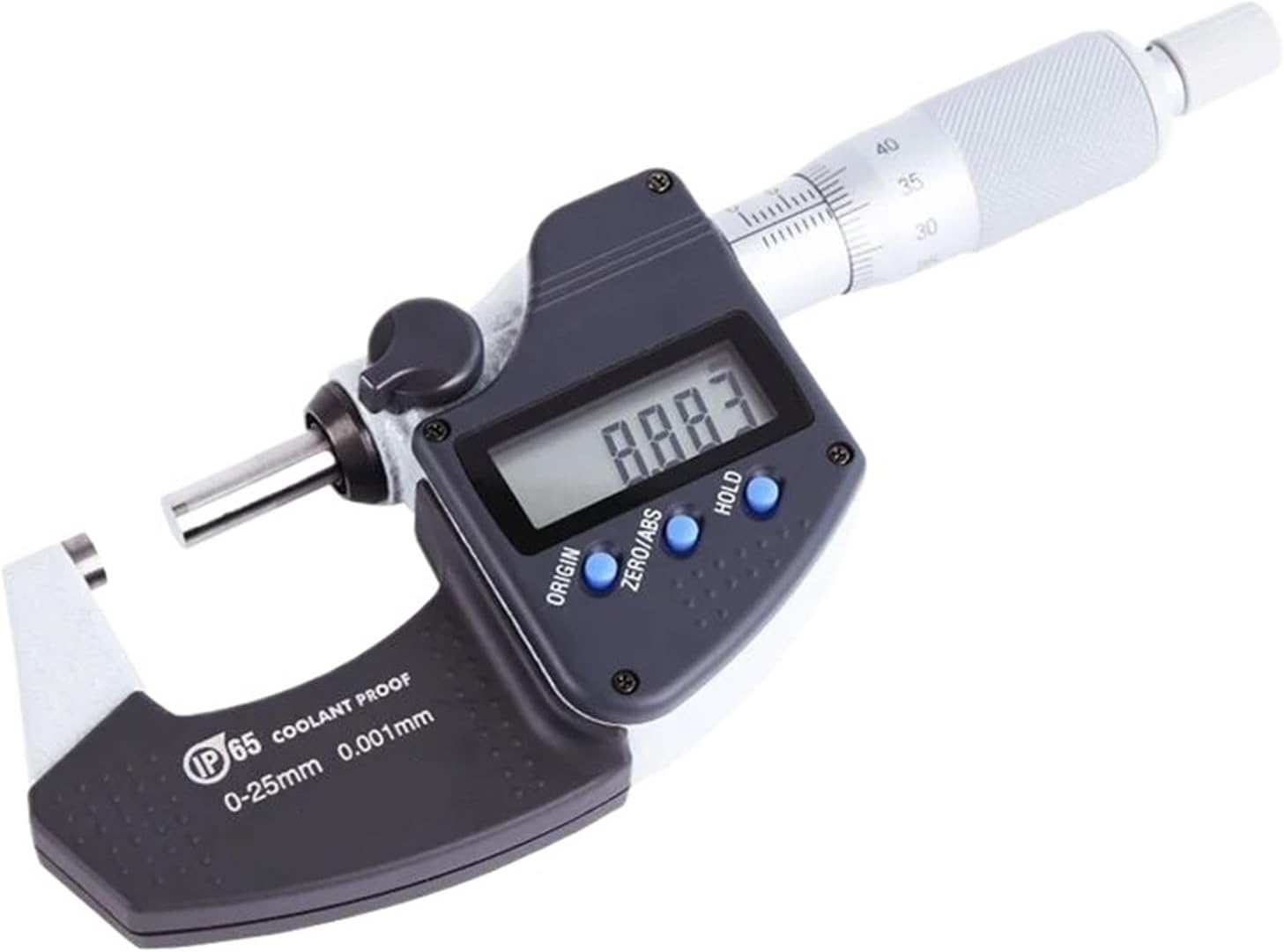 Measuring Range 0-25/50/75/100mm/0.001 293-240/241/242/243-30 Digital Outside Micrometers IP65 Accuracy 1um(75-100mm 293-243-30)