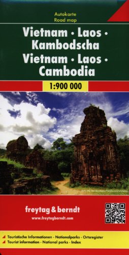 Vietnam-Laos-Cambogia: Wegenkaart 1:900 000: 186