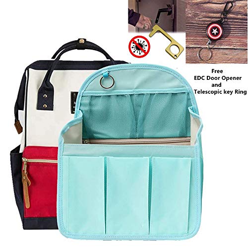 (New 3Rd Upgrade) Rucksack Organizer Insert, Nylon Backpack Organizer Insert Travel Backpack Purse Organizer For Mens And Womens For Mummy Coach Mcm Lv Jansport Anello (Large, Blue) #TOP7