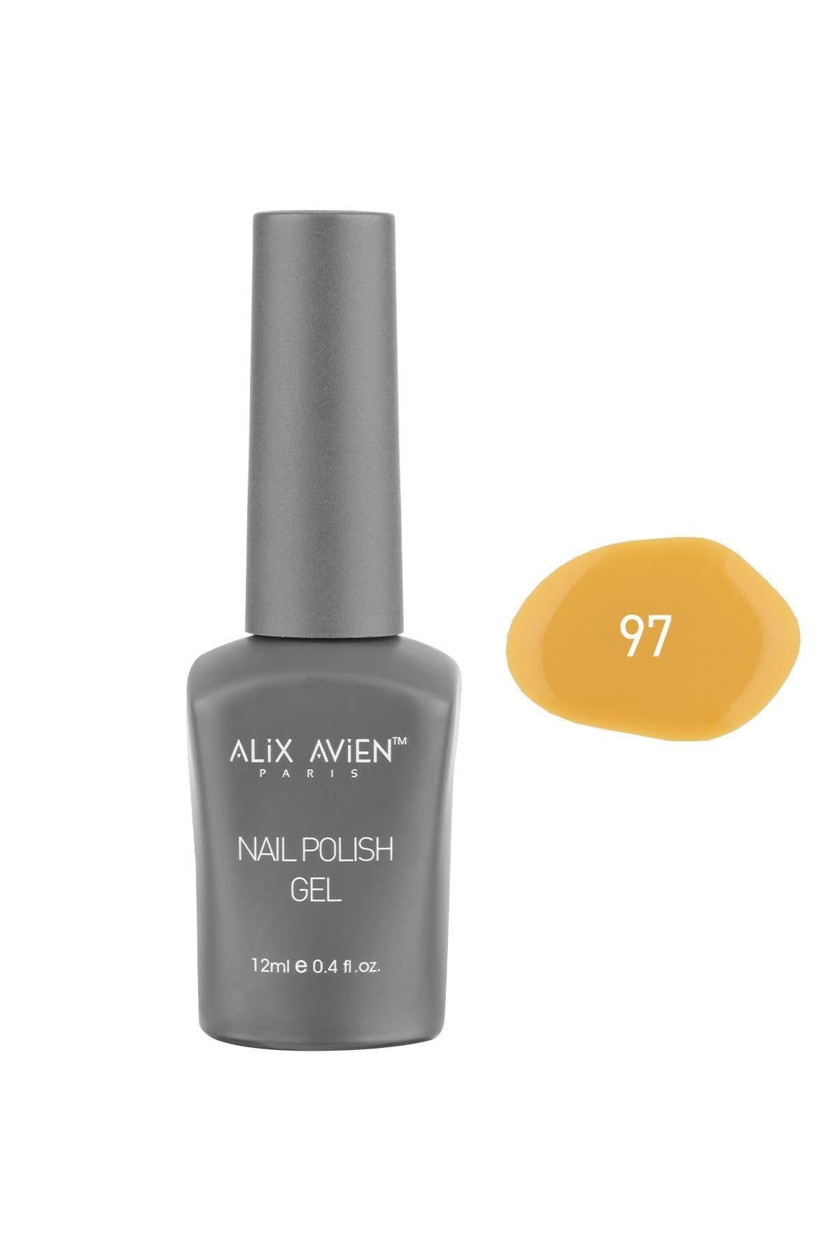ALIX AVIEN Hardal Sarı Kalıcı Oje 97-Yoğun Renk Veren Jel Oje 12 ml-Nail UV Gel Polish 97
