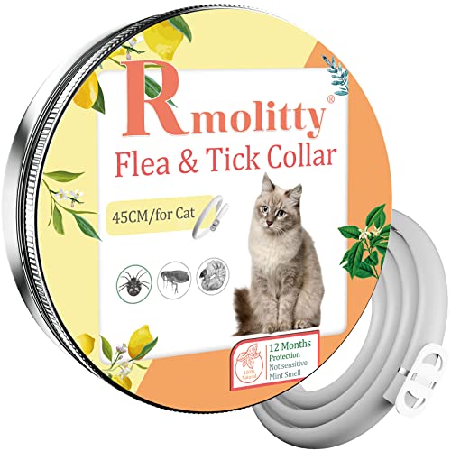 Rmolitty Collier Anti Puces pour Chat, Collier Antiparasitaire, 12 Mois de Protection pour Chat(1 Pack) Cover