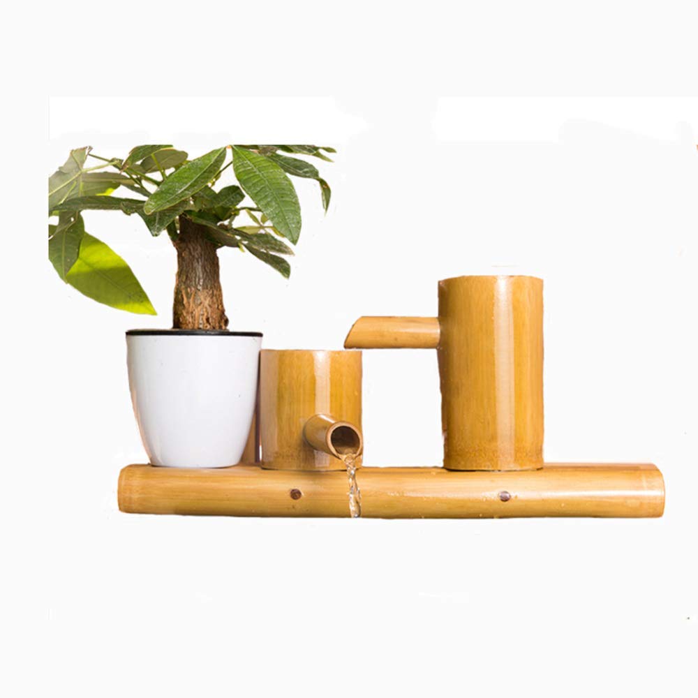 Bambusowa fontanna wodna, zestaw do kąpieli dla ptaków, małych stawów, basenów, ogrodu, 60 cm
