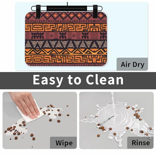 Tapis d'alimentation imprimé tribal caoutchouc chat et chien