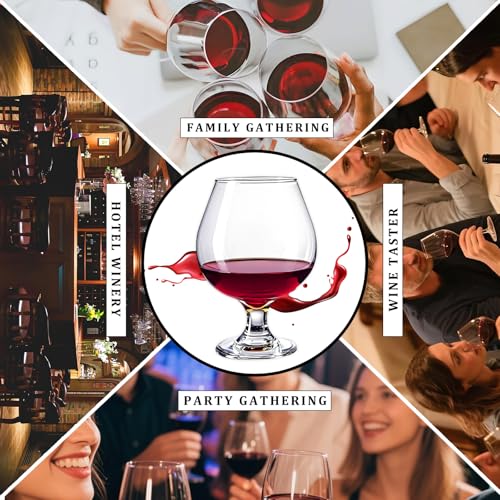 Image of Brandy Glasses Set of 6, Crystal Cognac Glasses, Snifter Glass, Bourbon Tasting Glasses, Old Fashioned Glass, Port Glasses, Whiskey Glasses For Wine, Bourbon, Cognac, Brandy, Scotch