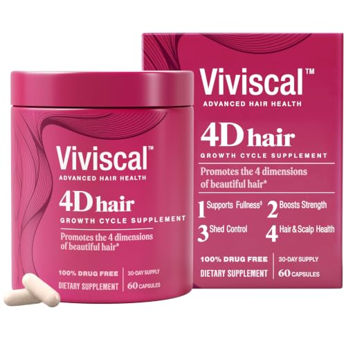 Viviscal 4D Hair Growth Cycle Supplements for Women, 60 Count