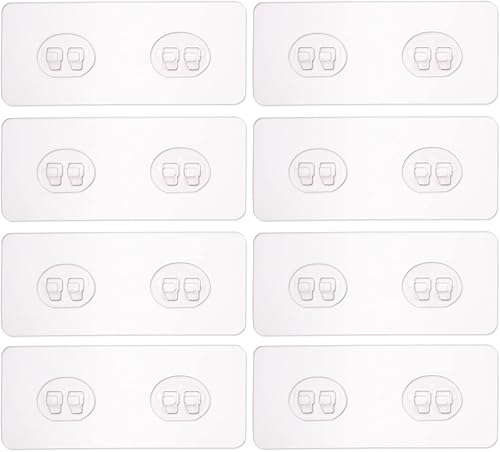 Paquete de 8 adhesivos para organizador de ducha para reemplazo fuerte adhesivo transparente para almohadillas adhesivas para organizador de ducha