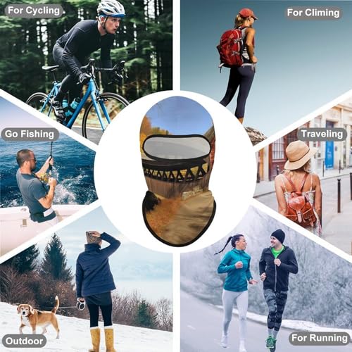 Balaclava para hombre máscara de esquí para mujer Albany Covered Bridge máscara facial completa cubierta para ciclismo miniatura 6