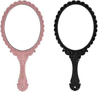 Abaodam 2pcs Handheld Makeup Mirrors with Han...