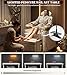 VARONXE Luxury Electric Pedicure Chair Station, No-Plumbing Foot Spa Salon Chair, Reclining Sofa for Foot Bath, Nail Art, Eyelash Extensions with LED Light, Off-White
